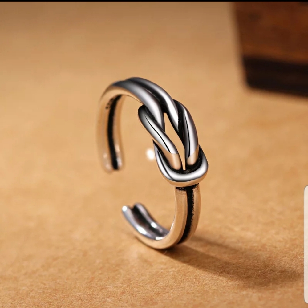 💎❤Sterling silver love knot ring - Picture 3 of 4